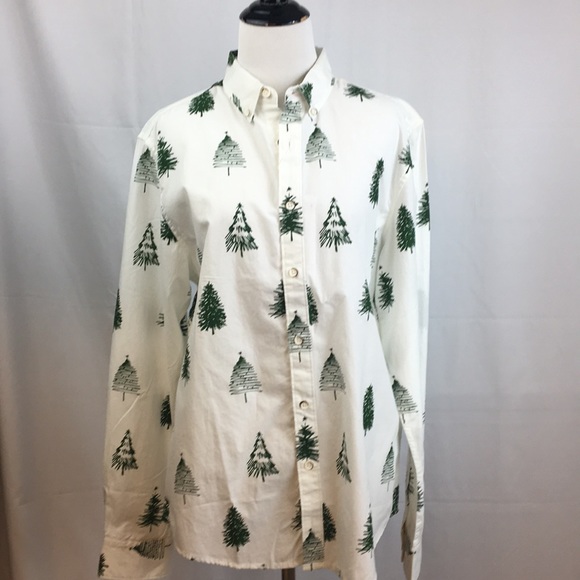 Denim and Flower Tops - Denim and Flower Christmas Tree shirt size M NWT